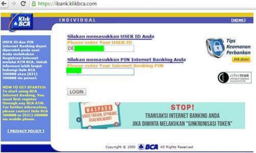cara login ib bca, cara masuk internet banking bca, cara akses internet banking bca, login internet banking bca
