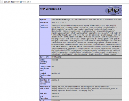 membuat halaman php info di vps, halaman php info centos, cara test php, cara cek php di browser