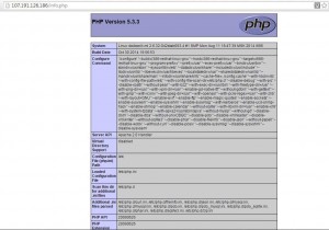 php info centos, php test page
