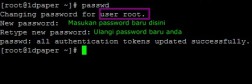 masukan password baru vps, mengganti password lama vps